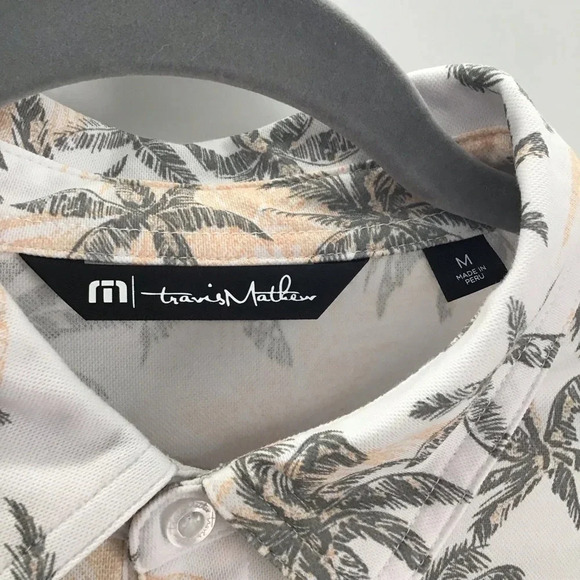 Travis Mathew’s Men’s Palm Print Golf Sport Short Sleeve Polo Size M - Picture 4 of 7